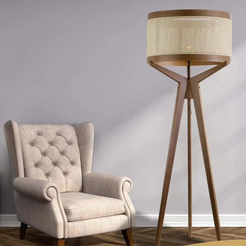 Lámpara de Pie Navi – Madera Natural Tauari - Lámparas de pie, Uruguay | Berna Home, vista 7