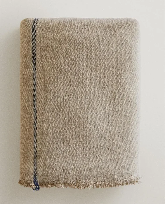 MANTA LINO RAYA en Multicolor - Textiles, Uruguay | Zara Home