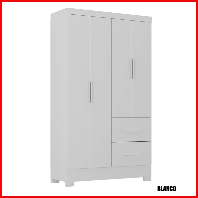 Placard 4 puertas 2 cajones – Primordial Max 10900402 - Roperos y placares, Uruguay | Punto Unión