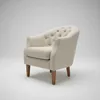 POLTRONA CAPITONEADA - TELA TRAMADA BEIGE en Beige - Butacas, banquetas y puffs, Uruguay | Champagne Home, vista 2 de 4