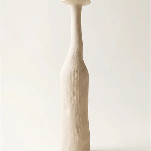 Jarrón Cerámica Irregular Alto en Beige - Jarrones, Uruguay | Cabana
