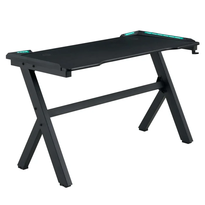 Escritorio Gamer Mdf-y-metal Negro Led en Negro - Escritorios y sillas de escritorio, Uruguay | Divino, vista 2