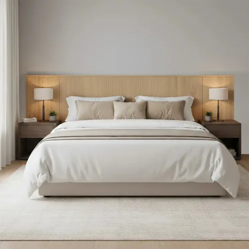 Respaldo Queen continuo - Nordik - Text Frizz - Respaldos de cama, Uruguay | Ecowood