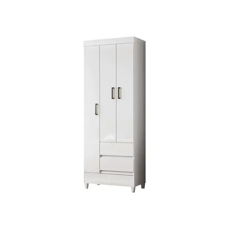 Ropero 3 Puertas 2 Cajones Varios Estantes Dormitorio en Blanco - Sillones y sofás, Uruguay | Soy Hogar