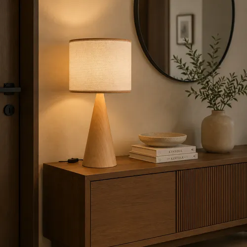 M123 - Madera en Beige - Lámparas de mesa, Uruguay | Unik