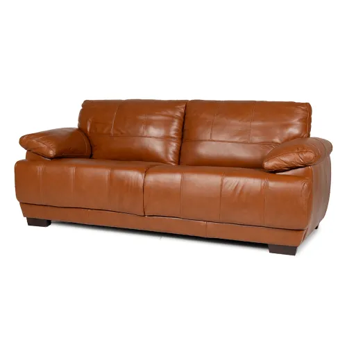 Sofá Tucson - Cuero Básico - 3 cuerpos - 457 (Brandy) en Marrón - Sillones y sofás, Uruguay | NYR