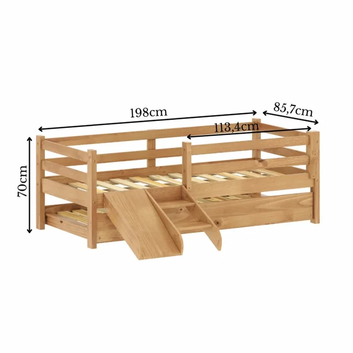 Cama marinera 1 Plaza Infantil - Marrón en Madera natural - Dormitorio, Uruguay | Ecowood, vista 6