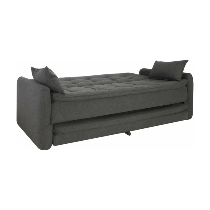 Sillón Cama 3 Cuerpos Tela Gris Madalena Grafito en Gris - Sillones y sofás, Uruguay | Divino, vista 3