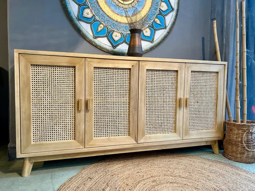 Aparador Bargueño Madera Maciza Esterilla 180x85x38 - Ozark A Eleccion en Madera natural - Aparadores y recibidores, Uruguay | Ozark Home, vista 5