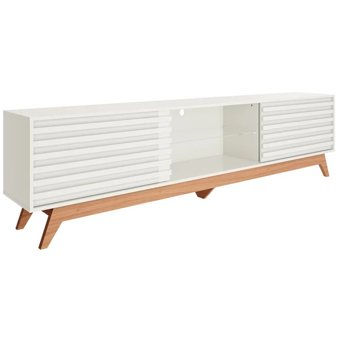 RACK BRISA 220CM - 100% MDF en Blanco - Muebles para TV, Uruguay | Balton, vista 4