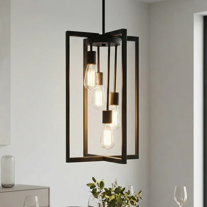 Colgante Cage Quadra en Negro - Lámparas colgantes, Uruguay | La Perla, vista 2