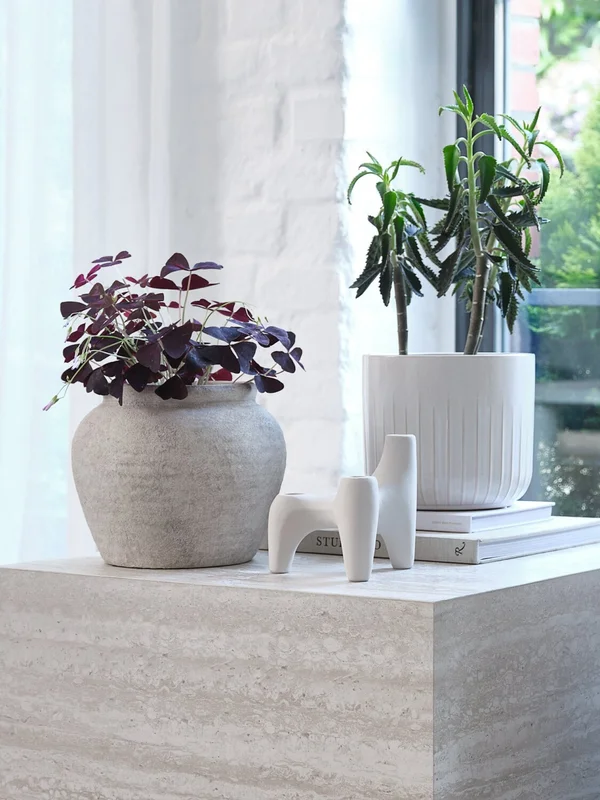 Maceta KNUDSEN Ø20xA18cm blanco en Blanco - Macetas, Uruguay | JYSK, vista 3