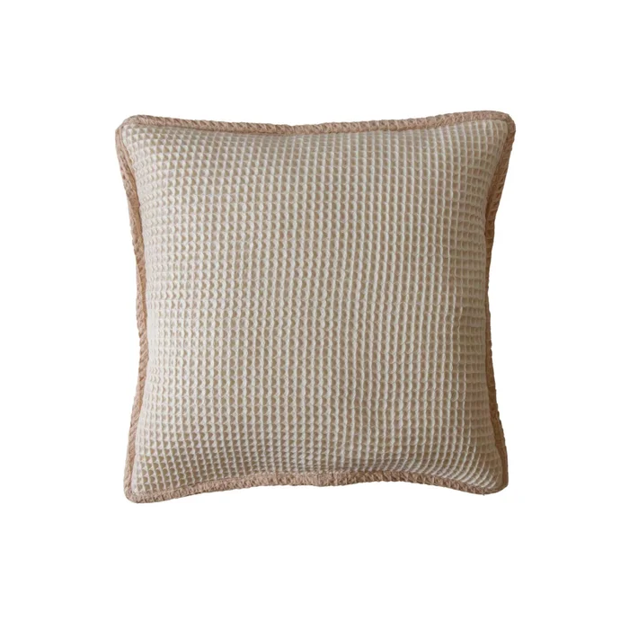 Almohadón Algodon Natural-beige Pique Waffle Natural en Madera natural - Textiles, Uruguay | Divino