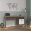 Escritorio 2 Cajones NOGAL/Negro - Escritorios y sillas de escritorio, Uruguay | Que Sal Muebleria, vista 15 de 16