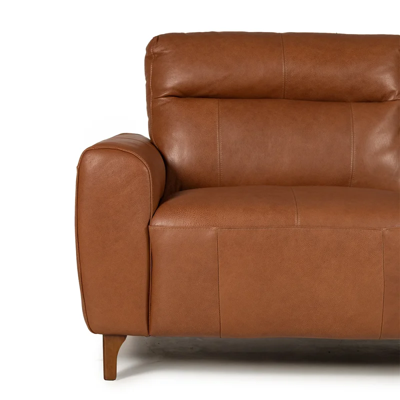 Sofá Tahití - Cuero Advanced - 3 cuerpos - Maverick Telha en Marrón - Sillones y sofás, Uruguay | Nyr, vista 3