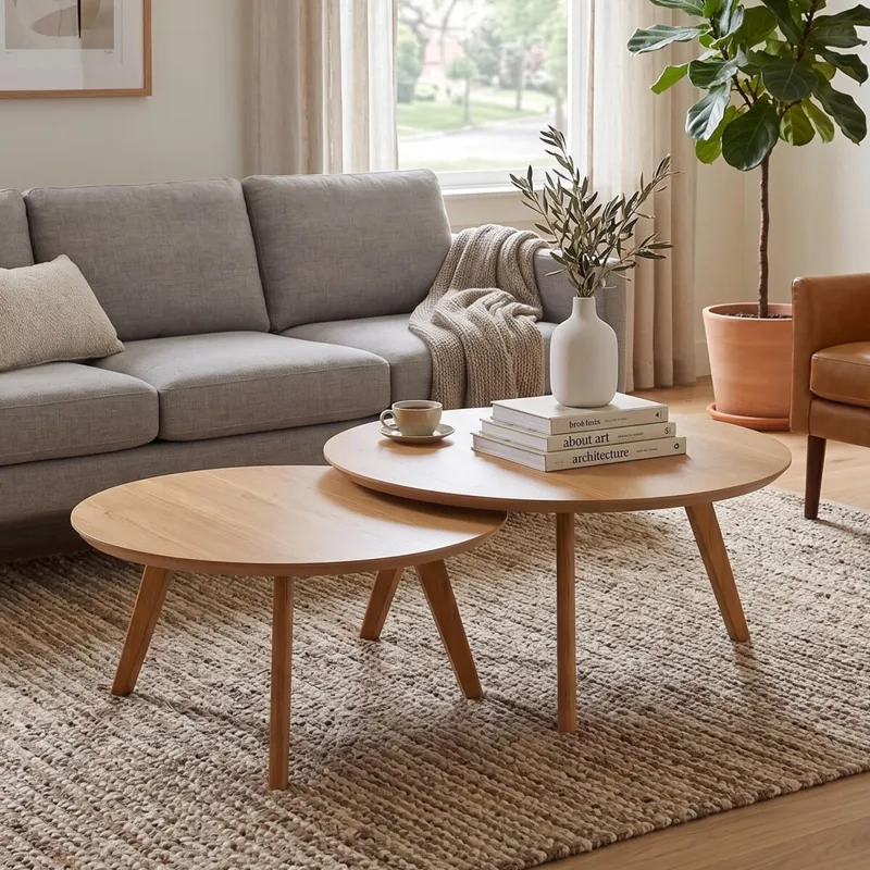 Mesa de Centro Classic - Conjunto - Línea Manhattan - Natural en Madera natural - Mesas de living, Uruguay | Rústico Hogar