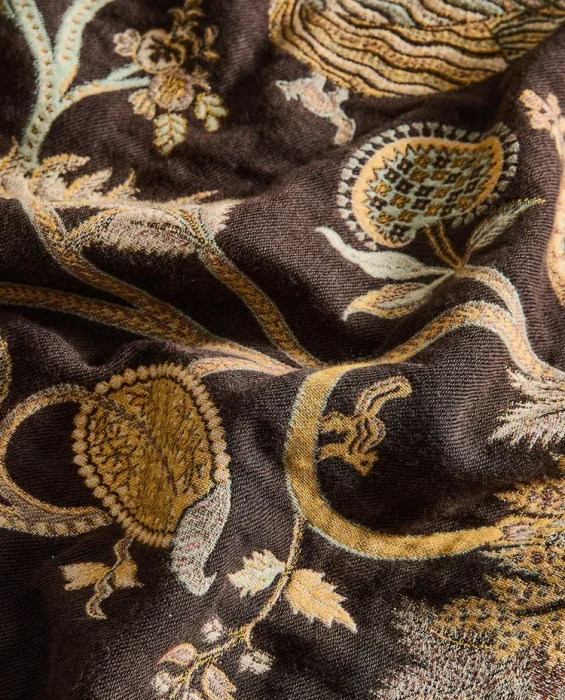 MANTA JACQUARD FLORES en Marrón, Uruguay | Zara Home, vista 5