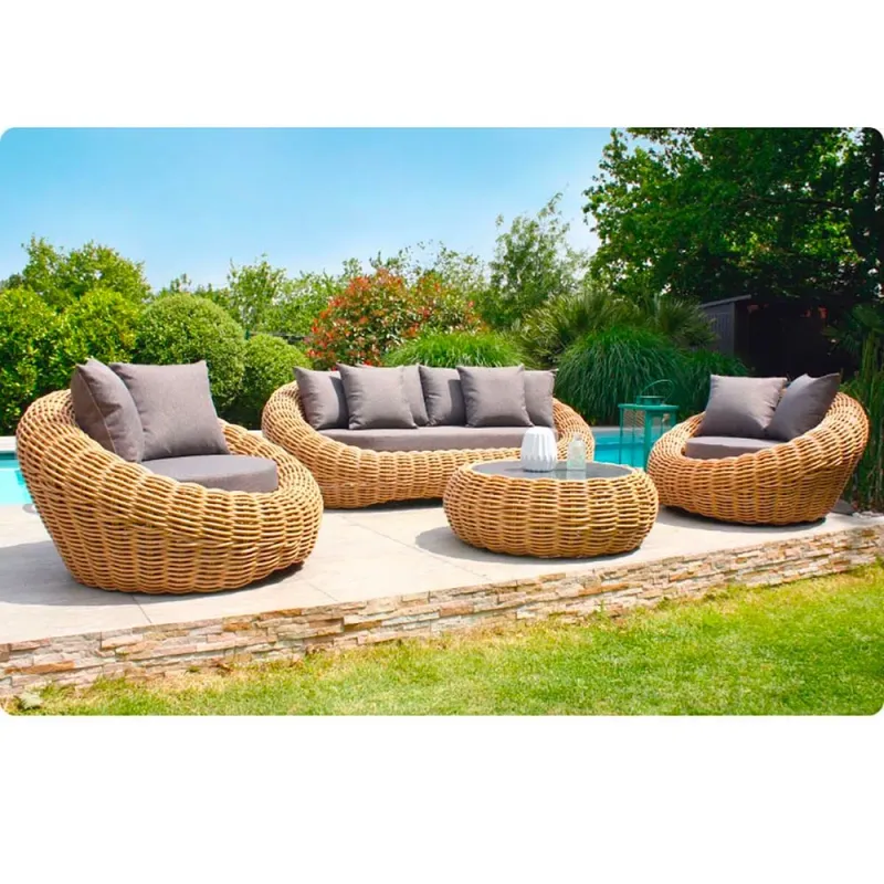 Juego de jardin Mykonos en Beige - Muebles para el exterior, Uruguay | La Cueva Muebles