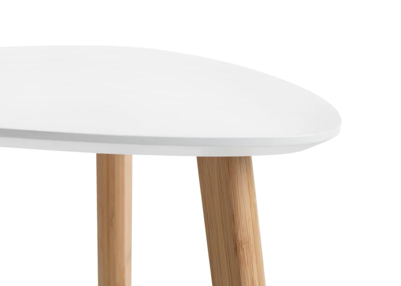 Mesa auxiliar TAPS 40x40 blanco/bambú en Beige - Mesas de arrimo, Uruguay | JYSK, vista 3