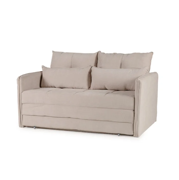 Sofá Cama Maya - Tela Microfibra - Berlin 02 (Beige) en Beige - Sillones y sofás, Uruguay | NYR