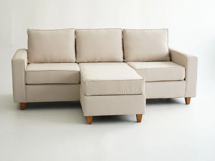Sofá con Chaise DESIREÉ - Beige en Beige - Sillones y sofás, Uruguay | Finkel, vista 3