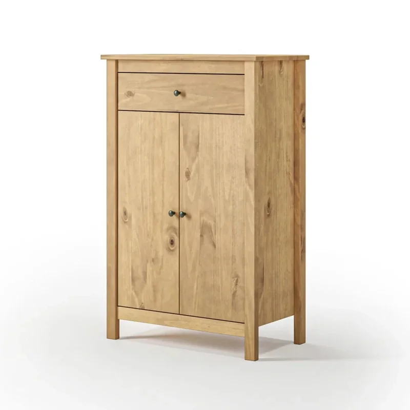 Zapatera 2 Puertas 1 Cajón - Línea Maden - Marrón en Blanco - Aparadores y recibidores, Uruguay | Ecowood, vista 3