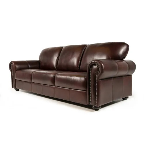 Sofá Elite - Cuero Natural - 3 cuerpos - A fabricar en Marrón - Sillones y sofás, Uruguay | NYR