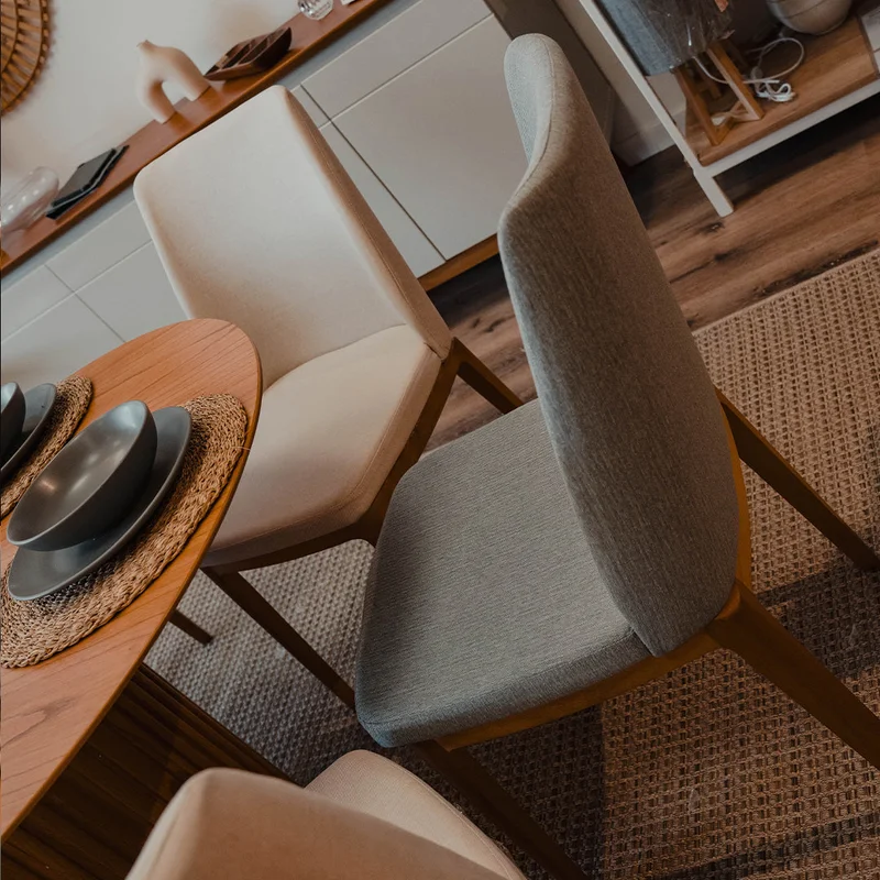 Silla de Comedor City - Línea Nevada - Lino Gris en Gris - Sillas, Uruguay | Ecowood, vista 5