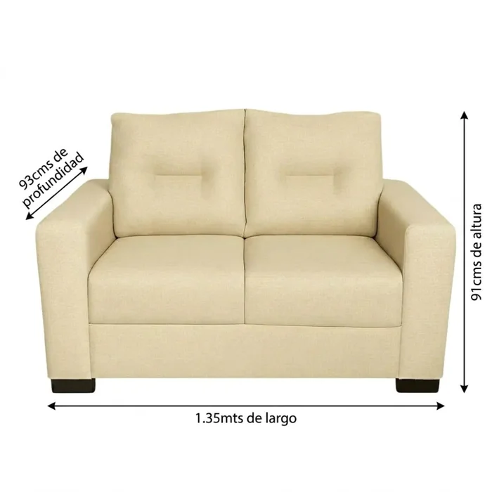 SOFA 2 CUERPOS - TAPIZADO TELA GRIS CLARO en Gris - Sillones y sofás, Uruguay | Champagne Home, vista 3