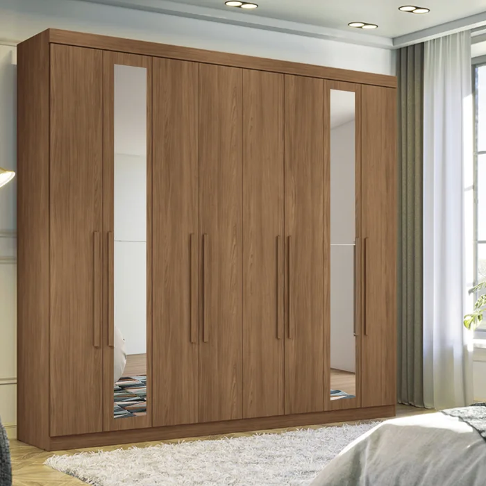 Ropero Placares Master Vip 8 Puertas 8 Estantes Con Espejo Jatoba en JATOBA - Roperos y placares, Uruguay | Soy Hogar, vista 4