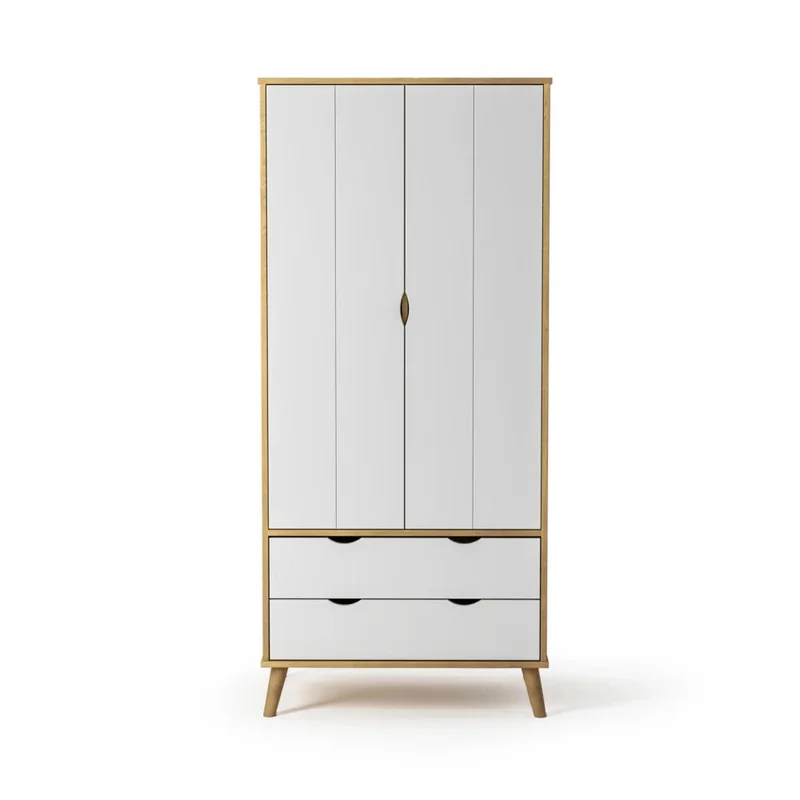 Ropero 2 Puertas 2 Cajones - Línea Berlin - Blanco en Blanco - Roperos y placares, Uruguay | Ecowood, vista 3