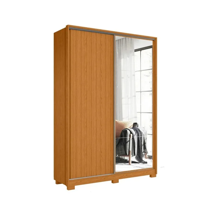 Ropero 2 puertas con Espejo - Linea FIT - Marrón en Marrón - Roperos y placares, Uruguay | Ecowood, vista 2