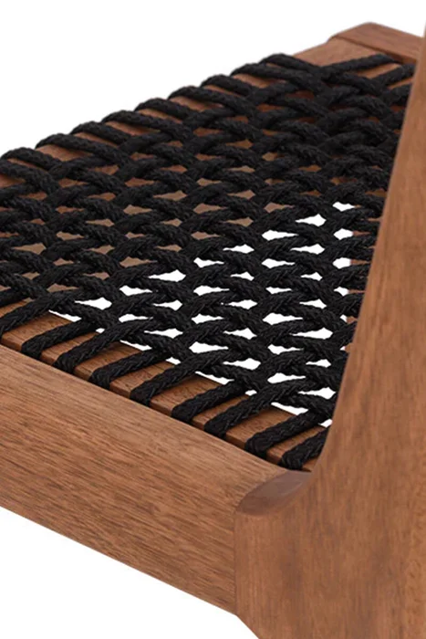BANQUETA ALTA TRACO CUERDA NEGRA 40x46x106/75CM JATOBA en Madera natural - Muebles para el exterior, Uruguay | Vinibel, vista 5