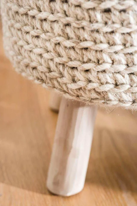 BANQUITO WOOL en Blanco - Butacas, banquetas y puffs, Uruguay | La Iberica, vista 2