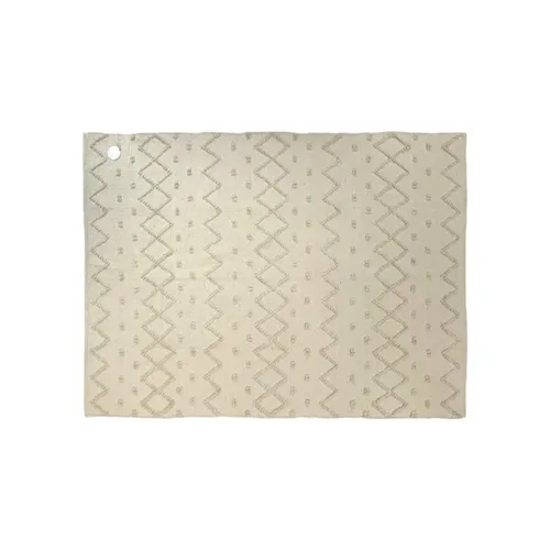ALFOMBRA NATURAL 69X114CM PUNTOS ZIGZAG - Textiles, Uruguay | Decohogar