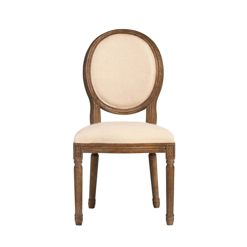 Silla De Comedor Madera Natural-beige Estilo Luis Xv en Madera natural - Sillas, Uruguay | Divino, vista 3