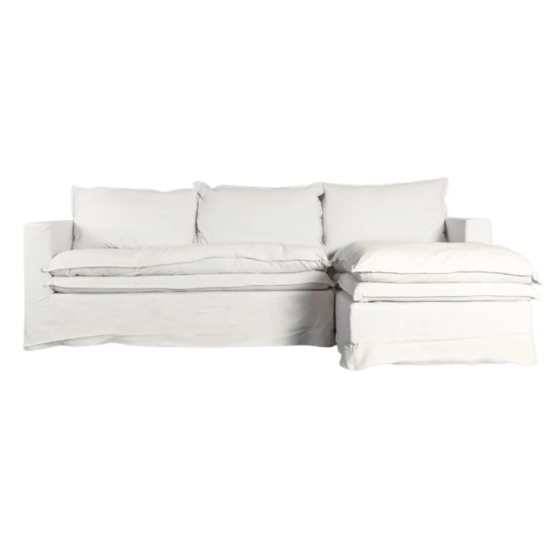 Sillon 3 Cuerpos Con Chaise Alaska en Blanco - Sillones y sofás, Uruguay | La Cueva Muebles, vista 4