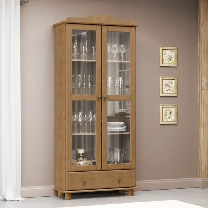Vitrina Rubi Color Natural en Madera natural - Aparadores y recibidores, Uruguay | Aihaus