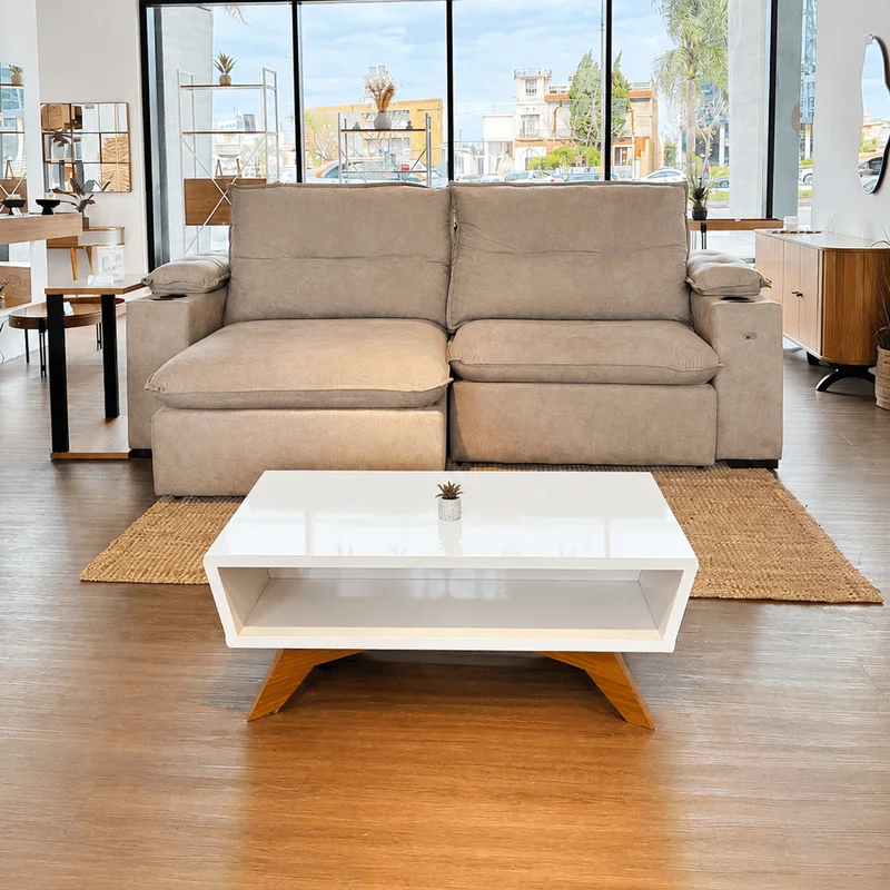 Mesa Ratona Royal 100cm 100% Mdf (Producto Armado en Showroom) en Blanco - Mesas de living, Uruguay | Balton, vista 3