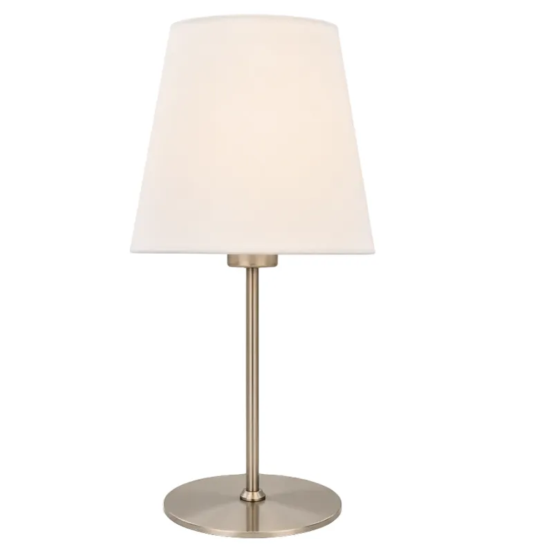Portátil de Mesa - metal y pantalla de tela en Dorado - Lámparas de mesa, Uruguay | Bascuhouse