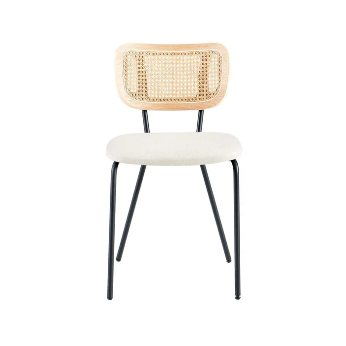 Silla De Comedor Rattan-y-metal Natural-beige Brisa en Madera natural - Sillas, Uruguay | Divino, vista 4
