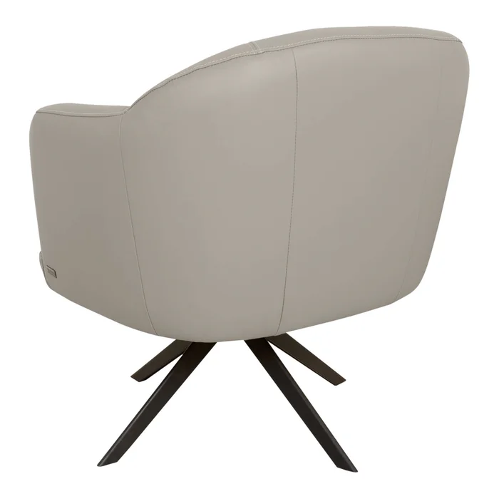 Butaca Giratoria 1 Cuerpo Cuero-100-natural Gris 1004 Grey en Gris - Sillones y sofás, Uruguay | Divino, vista 2