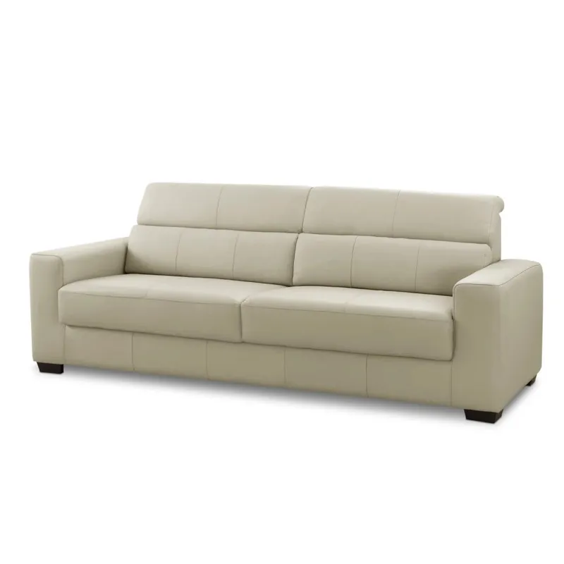 Sillón 100% Cuero - 3 Cuerpos - Berkley - Arena - Sillones y sofás, Uruguay | Ecowood
