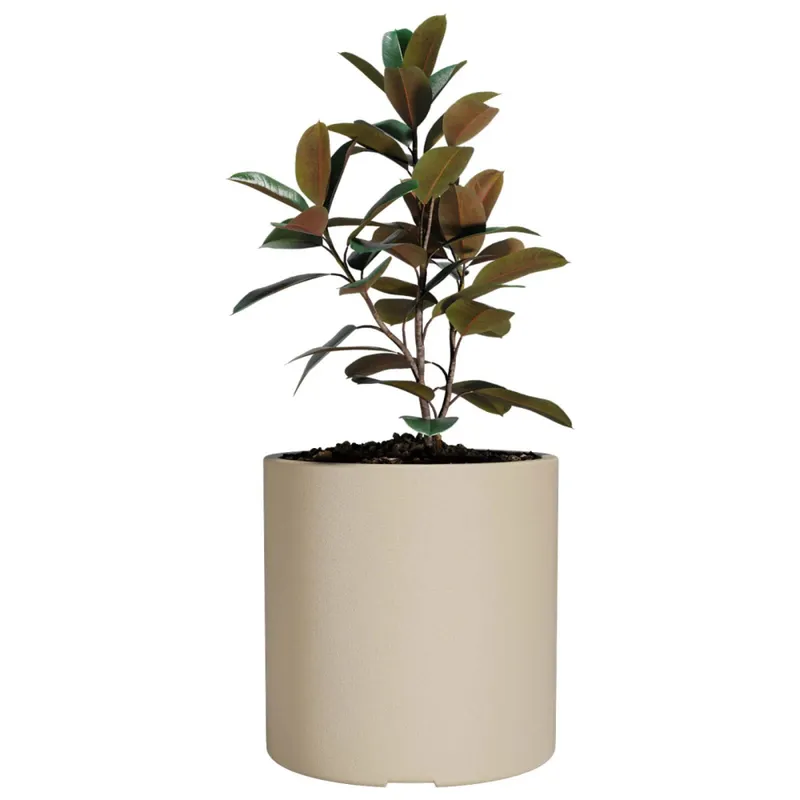 Macetero Cilindro 40 Beige Alto 40cm x 40cm diametro, 50 lts en Beige - Macetas, Uruguay | Champagne Home