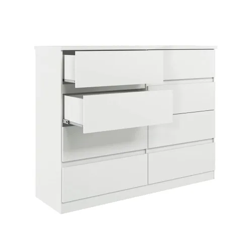 Comoda Roma 8 Cajones Moderna 100% Mdp Con Patas - Cómodas, Uruguay | Lais Muebles