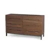 Comoda 6 Cajones Madera Marron Willow en Marrón - Cómodas, Uruguay | Divino, vista 2 de 3