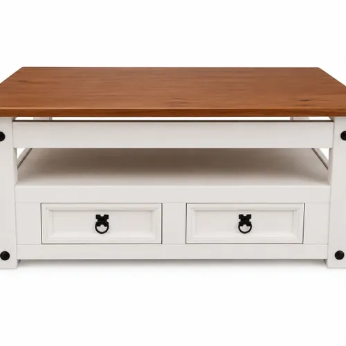MESA DE CENTRO ARTICULADA CORONA BLANCO CH9145B en Blanco - Mesas de living, Uruguay | Alfa Ventas