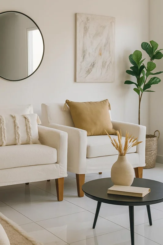 Butaca con zócalo con funda en Beige - Sillones y sofás, Uruguay | Pieza Clave, vista 8