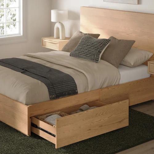 Cama Promelia en Madera natural - Mesas de luz, Uruguay | Decoquadra, vista 2