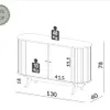 Aparador Prime Recibidor Curvo 130cm 100% MDF - Linea Factory - Aparadores y recibidores, Uruguay | Balton, vista 3 de 5